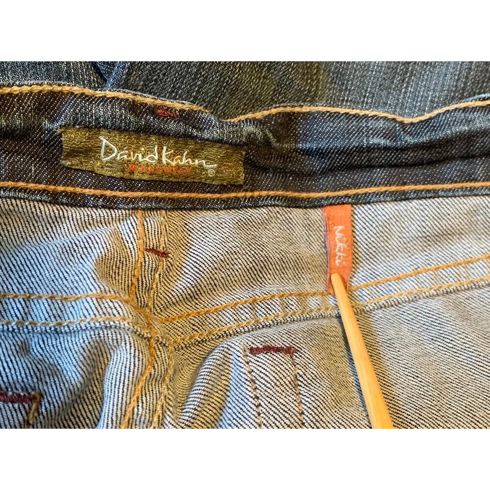 David Kahn Jeans Women Size 29 Nikki Wide Leg 30x32 Blue Bootcut Med Wash - Picture 11 of 12